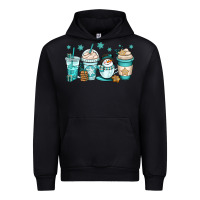 Black winter coffee cups Urban Hoodie - OliviaCreatesArt