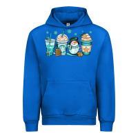 Cobalt winter coffee cups Urban Hoodie - OliviaCreatesArt