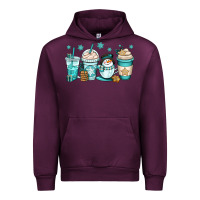 Mauve Wine winter coffee cups Urban Hoodie - OliviaCreatesArt