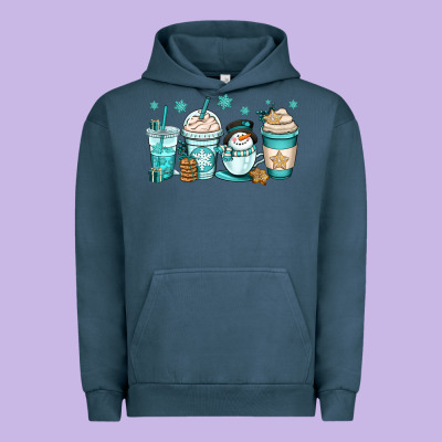 Winter Coffee Cups Urban Hoodie Designed By Oliviacreatesart