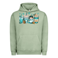 Pigment Oil Green winter coffee cups Urban Hoodie - OliviaCreatesArt