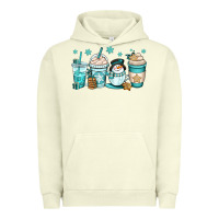 Pigment Pistachio winter coffee cups Urban Hoodie - OliviaCreatesArt