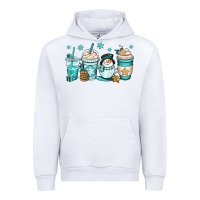 White winter coffee cups Urban Hoodie - OliviaCreatesArt
