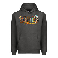 Charcoal Heather Fall Teacher Premium Hoodie - NancyCooperArtShop