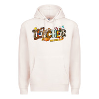 Pale Pink Fall Teacher Premium Hoodie - NancyCooperArtShop