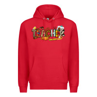 Red Fall Teacher Premium Hoodie - NancyCooperArtShop