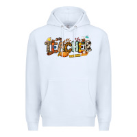 White Fall Teacher Premium Hoodie - NancyCooperArtShop