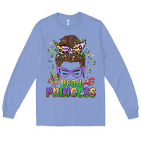 Colony Blue bead princess messy bun mardi gras Long Sleeve Tee - MaliasSmallBusiness