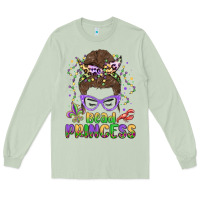 Matcha bead princess messy bun mardi gras Long Sleeve Tee - MaliasSmallBusiness