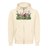Sandshell easter cow Zipper Hoodie - LillyAllenDesigns