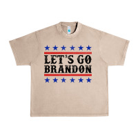 French Oak Let's Go Brandon American Flag Urban Heavy Tee - Jasminsmagicworld