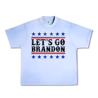 Grape Ice Let's Go Brandon American Flag Urban Heavy Tee - Jasminsmagicworld