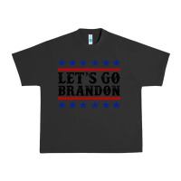 Pigment Black Let's Go Brandon American Flag Urban Heavy Tee - Jasminsmagicworld