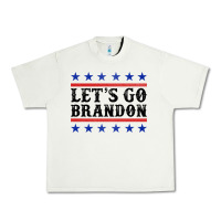 Pistachio Let's Go Brandon American Flag Urban Heavy Tee - Jasminsmagicworld
