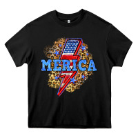 Black Merica lightning bolt Heavy Core Tee - Neo Western