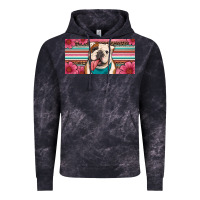 Cloud Black english bulldog floral license plate Vintage Hoodie - Artiststas