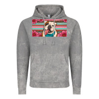 Cloud Rock english bulldog floral license plate Vintage Hoodie - Artiststas