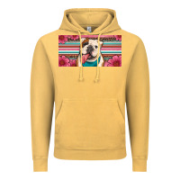 Vintage Mustard english bulldog floral license plate Vintage Hoodie - Artiststas