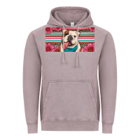 Vintage Zinc english bulldog floral license plate Vintage Hoodie - Artiststas
