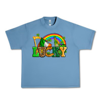 Pebble Blue lucky with st patricks elements Urban Heavy Tee - AdoDesignShop