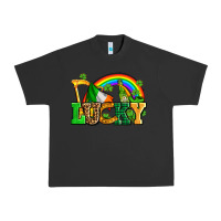 Pigment Black lucky with st patricks elements Urban Heavy Tee - AdoDesignShop