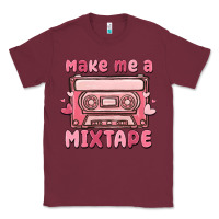Burgundy make me a mixtape Classic Tee - MaliasSmallBusiness