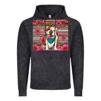 Vintage Black british bulldog floral serape Vintage Hoodie - Artiststas