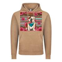 Vintage Coffee british bulldog floral serape Vintage Hoodie - Artiststas