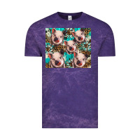 Cloud Purple western cowhide sunflower baby pig Vintage Tee - BarkalooDesign