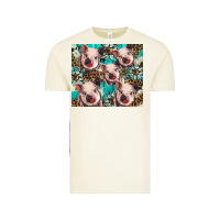 Vintage Arctic western cowhide sunflower baby pig Vintage Tee - BarkalooDesign