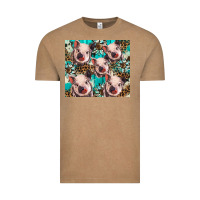 Vintage Coffee western cowhide sunflower baby pig Vintage Tee - BarkalooDesign