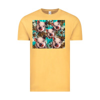 Vintage Mustard western cowhide sunflower baby pig Vintage Tee - BarkalooDesign