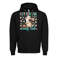 Black cottontail bunny club Zipper Hoodie - LillyAllenDesigns