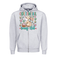 Heather Grey cottontail bunny club Zipper Hoodie - LillyAllenDesigns