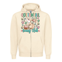 Sandshell cottontail bunny club Zipper Hoodie - LillyAllenDesigns