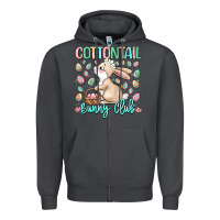 Smoke cottontail bunny club Zipper Hoodie - LillyAllenDesigns