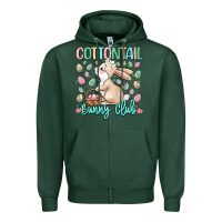 Sports Green cottontail bunny club Zipper Hoodie - LillyAllenDesigns