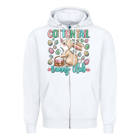 White cottontail bunny club Zipper Hoodie - LillyAllenDesigns