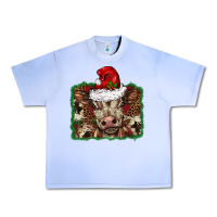 Christmas Background Baby Calf Urban Heavy Tee | Teevron