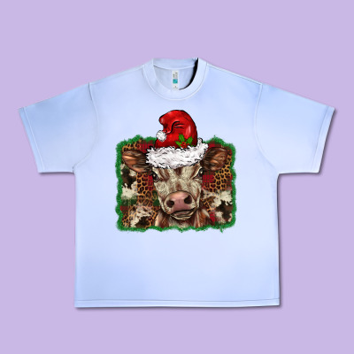 Christmas Background Baby Calf Urban Heavy Tee Designed By Barkaloodesign