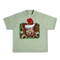 Oil Green Christmas background baby calf Urban Heavy Tee - BarkalooDesign