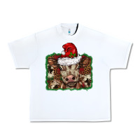White Christmas background baby calf Urban Heavy Tee - BarkalooDesign
