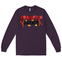 Plum crawfish junkie Long Sleeve Tee - MaliasSmallBusiness