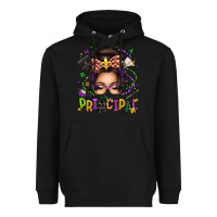 Black mardi gras principal caucasian messy bun Heavyweight Hoodie - texasbilliewilder