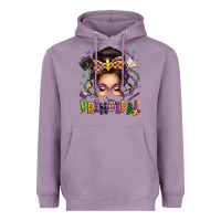 Lavender mardi gras principal caucasian messy bun Heavyweight Hoodie - texasbilliewilder