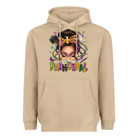Mushroom mardi gras principal caucasian messy bun Heavyweight Hoodie - texasbilliewilder