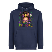 Navy mardi gras principal caucasian messy bun Heavyweight Hoodie - texasbilliewilder