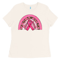 Bone breast cancer rainbow Ladies Tee - RanaPortraitStore