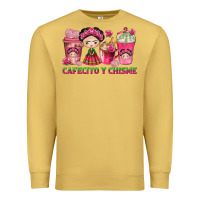 Antique Gold Cafecito y Chisme Coffee Cups Premium Sweatshirt - texasbilliewilder