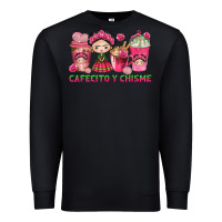 Black Cafecito y Chisme Coffee Cups Premium Sweatshirt - texasbilliewilder